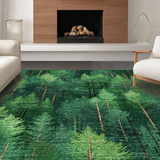 Ultra Soft Area Rug, Non Slip, Stain Resistant, Washable Area Rugs for Living Room, Bedroom, Nature-Inspired Evergreen Terrain(Green)
