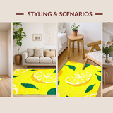 Ultra Soft Area Rug, Non Slip, Stain Resistant, Washable Area Rugs for Living Room, Bedroom, Playful Cozy Farmhouse Expression(Yellow)