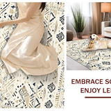 Artistic Off White Curvilinear Design(Beige)