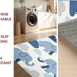 Ultra Soft Area Rug, Non Slip, Stain Resistant, Washable Area Rugs for Living Room, Bedroom, Soft Pastel Animal Theme Decor(Blue)