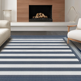 Ultra Soft Area Rug, Non Slip, Stain Resistant, Washable Area Rugs for Living Room, Bedroom, Serene Earth Toned Lattice Style(Blue)