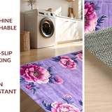 Ultra Soft Area Rug, Non Slip, Stain Resistant, Washable Area Rugs for Living Room, Bedroom, Modern Elegant Circular Aesthetic(Purple)