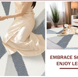 Ultra Soft Area Rug, Non Slip, Stain Resistant, Washable Area Rugs for Living Room, Bedroom, Contemporary White and Gray Kitchen Easy-Clean Rug(Gray)