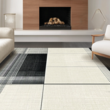 Modern Entryway Featuring Artful Pinstripe Bands and Sleek Graphic Detailing(Beige)