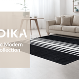 Ultra Soft Area Rug, Non Slip, Stain Resistant, Washable Area Rugs for Living Room, Bedroom, Dramatic Monochrome Zebra Print Rug With Bold Stripe Pattern for Vibrant Decor(Black)