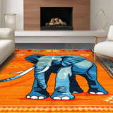 Ultra Soft Area Rug, Non Slip, Stain Resistant, Washable Area Rugs for Living Room, Bedroom, Lively Abstract Wildlife Design(Orange)