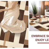 Ultra Soft Area Rug, Non Slip, Stain Resistant, Washable Area Rugs for Living Room, Bedroom, Elegant Creamy Tiled Arrangement(Beige)