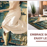 Ultra Soft Area Rug, Non Slip, Stain Resistant, Washable Area Rugs for Living Room, Bedroom, Vibrant Wildlife Scene with Bass(Brown)