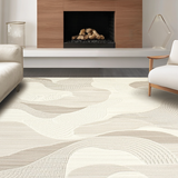 Elegant Cream Geometric Wave Design(Beige)