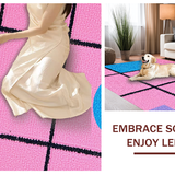 Ultra Soft Area Rug, Non Slip, Stain Resistant, Washable Area Rugs for Living Room, Bedroom, Delicate Soft Tone Interactive Design(Pink)