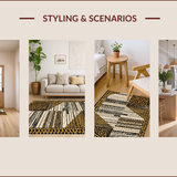 Ultra Soft Area Rug, Non Slip, Stain Resistant, Washable Area Rugs for Living Room, Bedroom, Modern Rustic Fawn Print Statement(Beige)