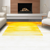 Ultra Soft Area Rug, Non Slip, Stain Resistant, Washable Area Rugs for Living Room, Bedroom, Transitional Soft Abstract Sunshine(Yellow)