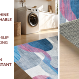 Ultra Soft Area Rug, Non Slip, Stain Resistant, Washable Area Rugs for Living Room, Bedroom, Trendy Minimalist Abstract Palette(Gray)