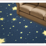 Ultra Soft Area Rug, Non Slip, Stain Resistant, Washable Area Rugs for Living Room, Bedroom, Star Pattern Baby Nursery Rectangular Carpet(Blue)