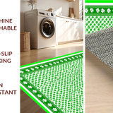 Elegant Green Shamrock Textile Design(Green)