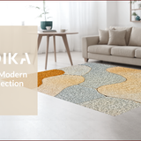 Ultra Soft Area Rug, Non Slip, Stain Resistant, Washable Area Rugs for Living Room, Bedroom, Modern Neutral Sandstone Living Room Rug Handmade(Beige)