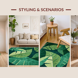 Ultra Soft Area Rug, Non Slip, Stain Resistant, Washable Area Rugs for Living Room, Bedroom, Contemporary Light Green Aesthetic(Green)