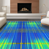 Modern Artful Tiled Arrangement(Blue)