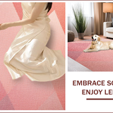 Ultra Soft Area Rug, Non Slip, Stain Resistant, Washable Area Rugs for Living Room, Bedroom, Blush Pink Geometric Living Room 3D Texture Rug(Pink)