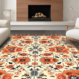 Vibrant Abstract Floral Design(Ivory)