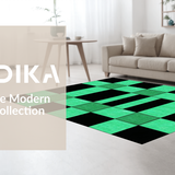 Artistic Distorted Checkerboard Visual Appeal(Green)
