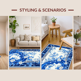 Charming White and Blue Tiled Design(Blue)