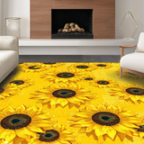 Ultra Soft Area Rug, Non Slip, Stain Resistant, Washable Area Rugs for Living Room, Bedroom, Vibrant Yellow Rustic Country Style(Yellow)