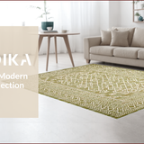 Ultra Soft Area Rug, Non Slip, Stain Resistant, Washable Area Rugs for Living Room, Bedroom, Chic Modern Lattice Aesthetic(Beige)