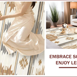 Ultra Soft Area Rug, Non Slip, Stain Resistant, Washable Area Rugs for Living Room, Bedroom, Luxurious Neutral Tiled Design(Beige)
