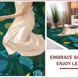 Ultra Soft Area Rug, Non Slip, Stain Resistant, Washable Area Rugs for Living Room, Bedroom, Contemporary Dark Green Patterns(Green)