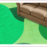 Ultra Soft Area Rug, Non Slip, Stain Resistant, Washable Area Rugs for Living Room, Bedroom, Irregular Shape Entryway Pet-Friendly Carpet(Green)