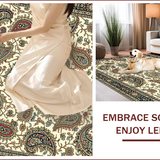 Ultra Soft Area Rug, Non Slip, Stain Resistant, Washable Area Rugs for Living Room, Bedroom, Neutral Tone Kitchen Rug with Non-Slip Rubber Backing(Beige)