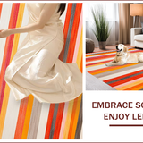 Ultra Soft Area Rug, Non Slip, Stain Resistant, Washable Area Rugs for Living Room, Bedroom, Cozy Earthy Tones Geometric Fusion(Red)
