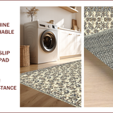 Ultra Soft Area Rug, Non Slip, Stain Resistant, Washable Area Rugs for Living Room, Bedroom, Neutral Abstract Dining Room Distressed Large Rug(Beige)