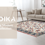 Ultra Soft Area Rug, Non Slip, Stain Resistant, Washable Area Rugs for Living Room, Bedroom, Trendy Cozy Organic Shapes(Beige)