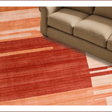 Ultra Soft Area Rug, Non Slip, Stain Resistant, Washable Area Rugs for Living Room, Bedroom, Eclectic Modern Abstract Fusion(Red)