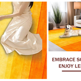 Ultra Soft Area Rug, Non Slip, Stain Resistant, Washable Area Rugs for Living Room, Bedroom, Dynamic Modern Shag Design(Orange)