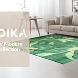 Contemporary Plush Swirl Motif(Green)