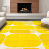 Ultra Soft Area Rug, Non Slip, Stain Resistant, Washable Area Rugs for Living Room, Bedroom, Vibrant Sunny Irregular Aesthetic(Yellow)