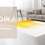 Ultra Soft Area Rug, Non Slip, Stain Resistant, Washable Area Rugs for Living Room, Bedroom, Transitional Soft Abstract Sunshine(Yellow)
