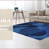 Ultra Soft Area Rug, Non Slip, Stain Resistant, Washable Area Rugs for Living Room, Bedroom, Funky Tiger Design Washable Dining Room Rug(Blue)