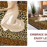 Ultra Soft Area Rug, Non Slip, Stain Resistant, Washable Area Rugs for Living Room, Bedroom, Chic Animal Print Fusion Style(Beige)