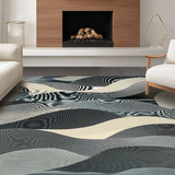 Stylish Gray Wave Motif(Gray)