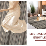 Ultra Soft Area Rug, Non Slip, Stain Resistant, Washable Area Rugs for Living Room, Bedroom, Reversible Braided Farmhouse Entryway Cotton Rug(Brown)