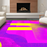 Ultra Soft Area Rug, Non Slip, Stain Resistant, Washable Area Rugs for Living Room, Bedroom, Lively Colorful Graphic Expression(Pink)