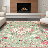 Ultra Soft Area Rug, Non Slip, Stain Resistant, Washable Area Rugs for Living Room, Bedroom, Cozy Whimsical Diamond Motif(Ivory)