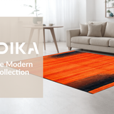 Ultra Soft Area Rug, Non Slip, Stain Resistant, Washable Area Rugs for Living Room, Bedroom, Striking 3D Distorted Illusion(Orange)