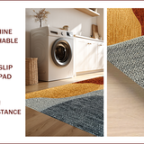 Ultra Soft Area Rug, Non Slip, Stain Resistant, Washable Area Rugs for Living Room, Bedroom, Modern Brown Gray Bedroom Plush Swirl Carpet(Gold)