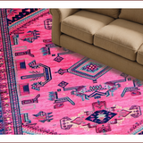 Ultra Soft Area Rug, Non Slip, Stain Resistant, Washable Area Rugs for Living Room, Bedroom, Rustic Pink Cowgirl Aesthetic(Pink)