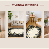 Ultra Soft Area Rug, Non Slip, Stain Resistant, Washable Area Rugs for Living Room, Bedroom, Stylish Animal Print Monochrome Design(Beige)